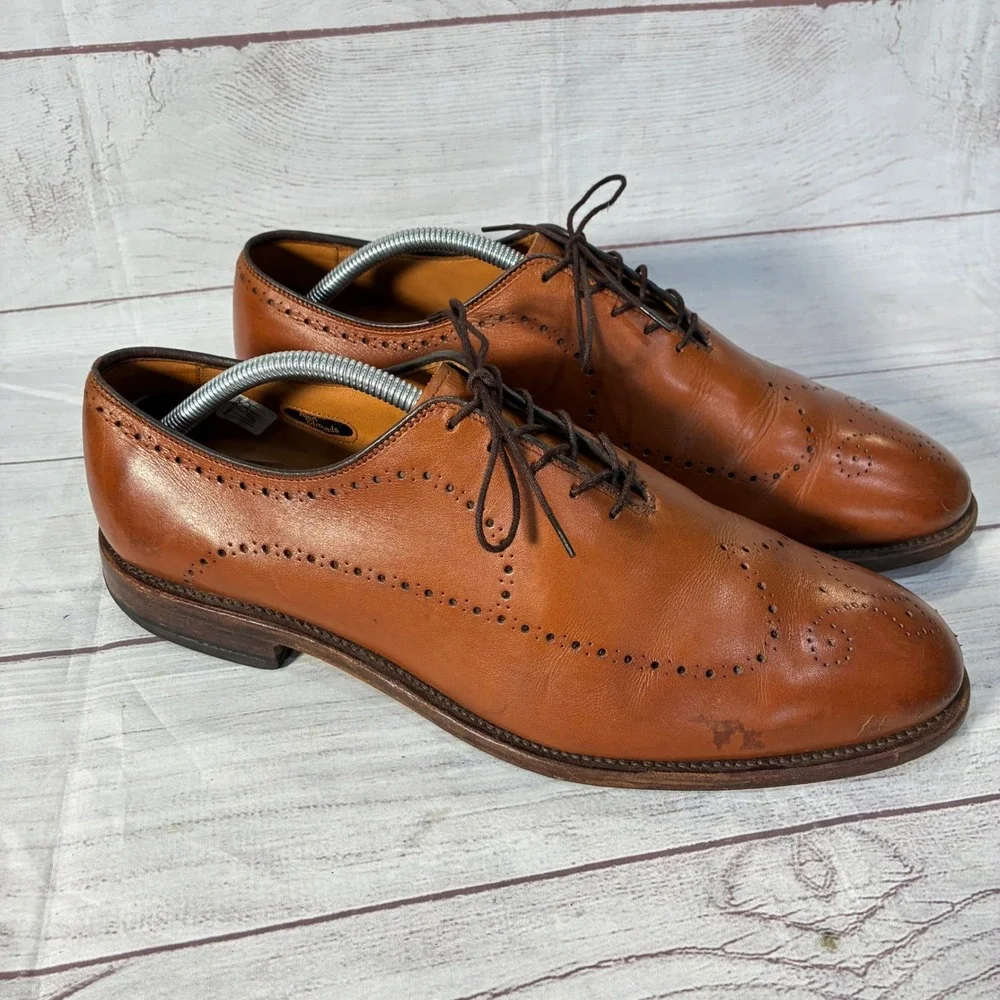Allen Edmonds McAllister Wingtip‎ Oxford Mens 10.5D Brown Brogue 6205